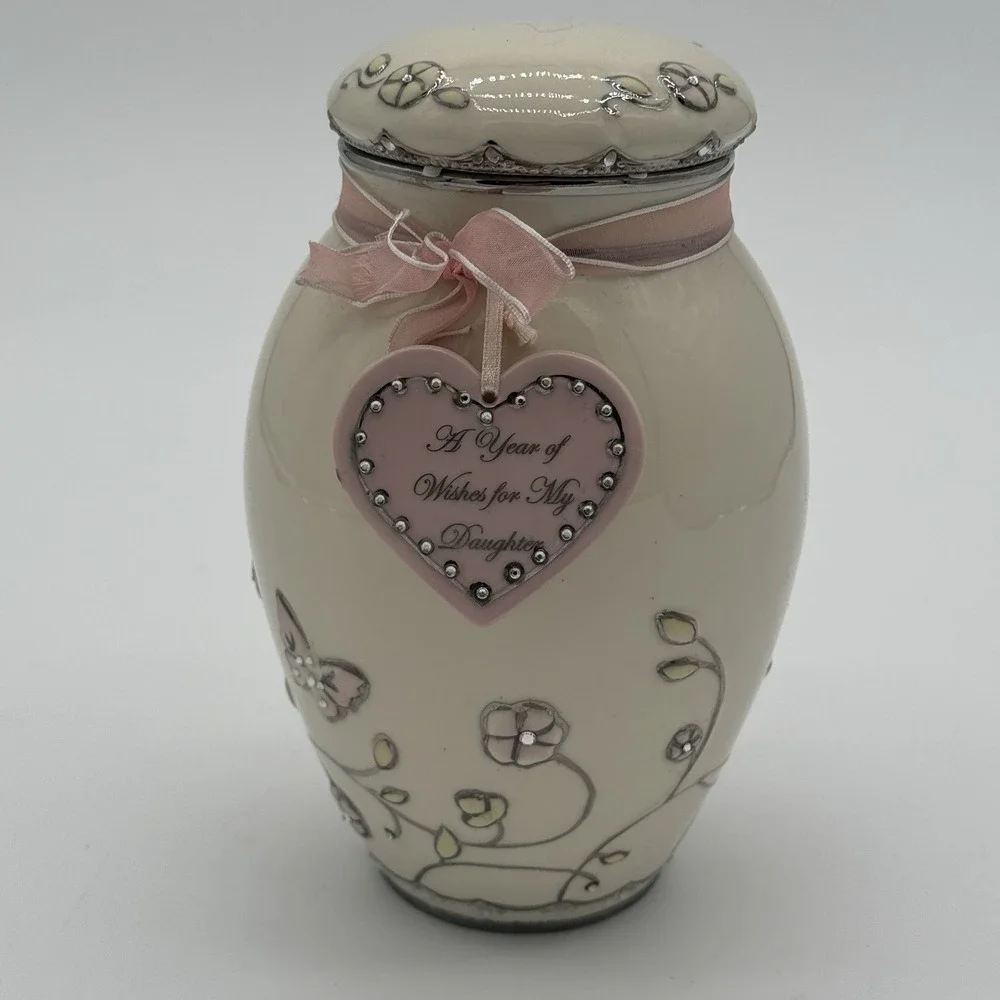 Ardleigh Elliott Musical Ginger‎ Jar A Year Of Wishes For My Daughter Porcelain